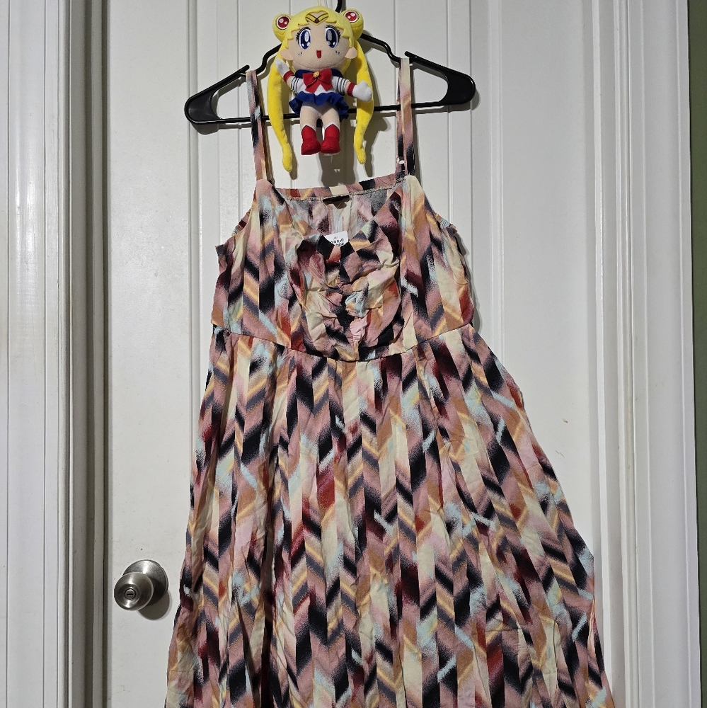 Torrid Multicolor Chevron Midi Dress